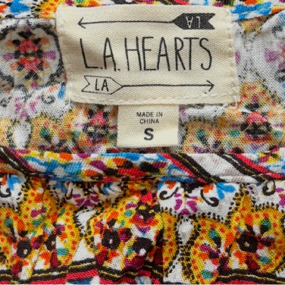 La Hearts Multicolor Patterned Blouse - image 3